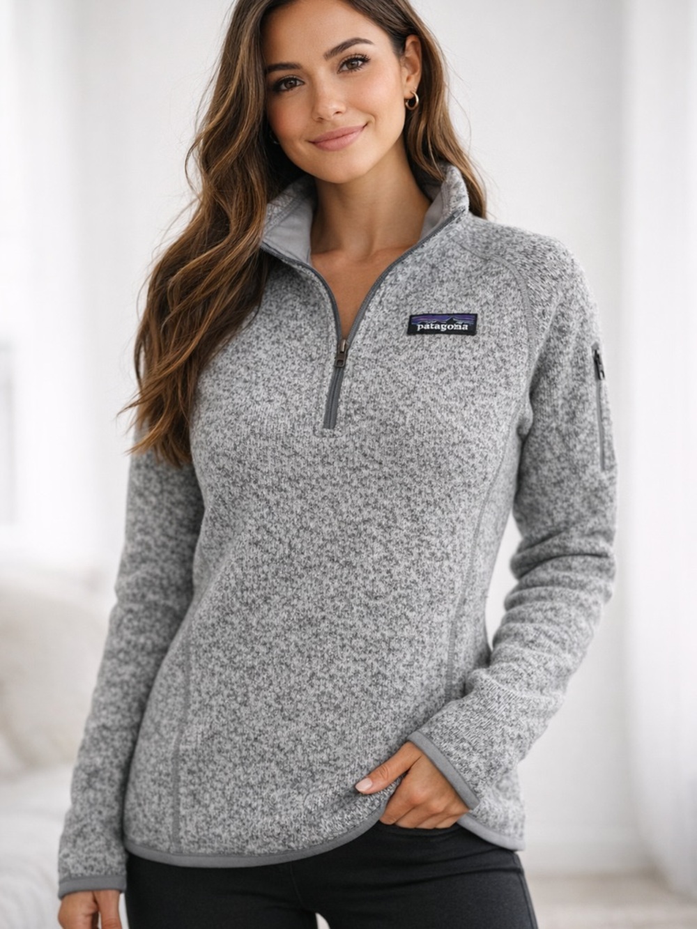 Patagonia Better Sweater 1/4 Zip Pullover Gray Women’s Small - Picture 1 of 9